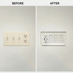 Flush Drywall Receptacle Mount [Luxe] -Scholl Fusspflege Verkäufe 11 FlushDrywallReceptacleMount Luxe BeforeAfter