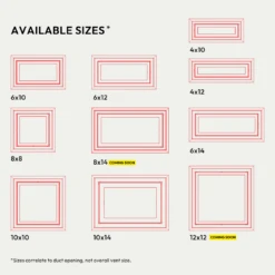 Framed Wall Vent [Lite+] - Lite+ -Scholl Fusspflege Verkäufe 16 Framed Wall Vent Luxe size comparison