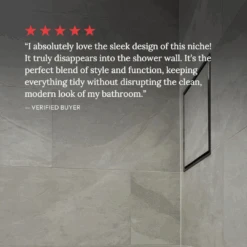 Framed No-See Shower Niche [Luxe] -Scholl Fusspflege Verkäufe 8 FramedNo SeeShowerNiche Luxe Review1