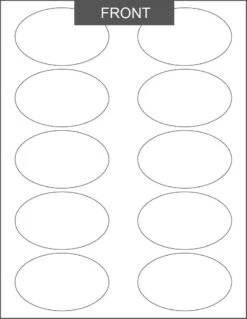 Sheet Labels - Oval Large