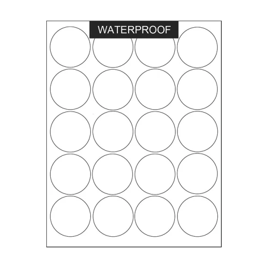 Sheet Labels - Waterproof Circle 2 Sheet Labels - Waterproof Circle – Bild 2