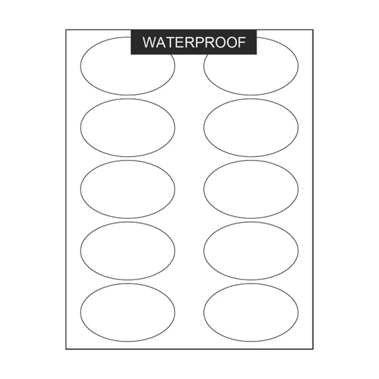 Sheet Labels - Waterproof Oval Large 2 Sheet Labels - Waterproof Oval Large – Bild 2