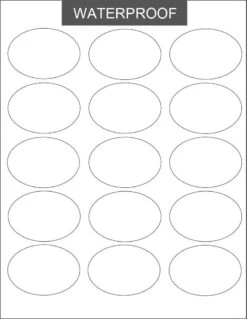 Sheet Labels - Waterproof Oval Small