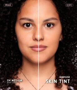 SKIN TINT OHMYLOVE -Scholl Fusspflege Verkäufe skin tint tinta fluida effetto seconda pelle demi mat idratante before after 04 medium c7acd6d3 3d16 4391 989c ffd142688114